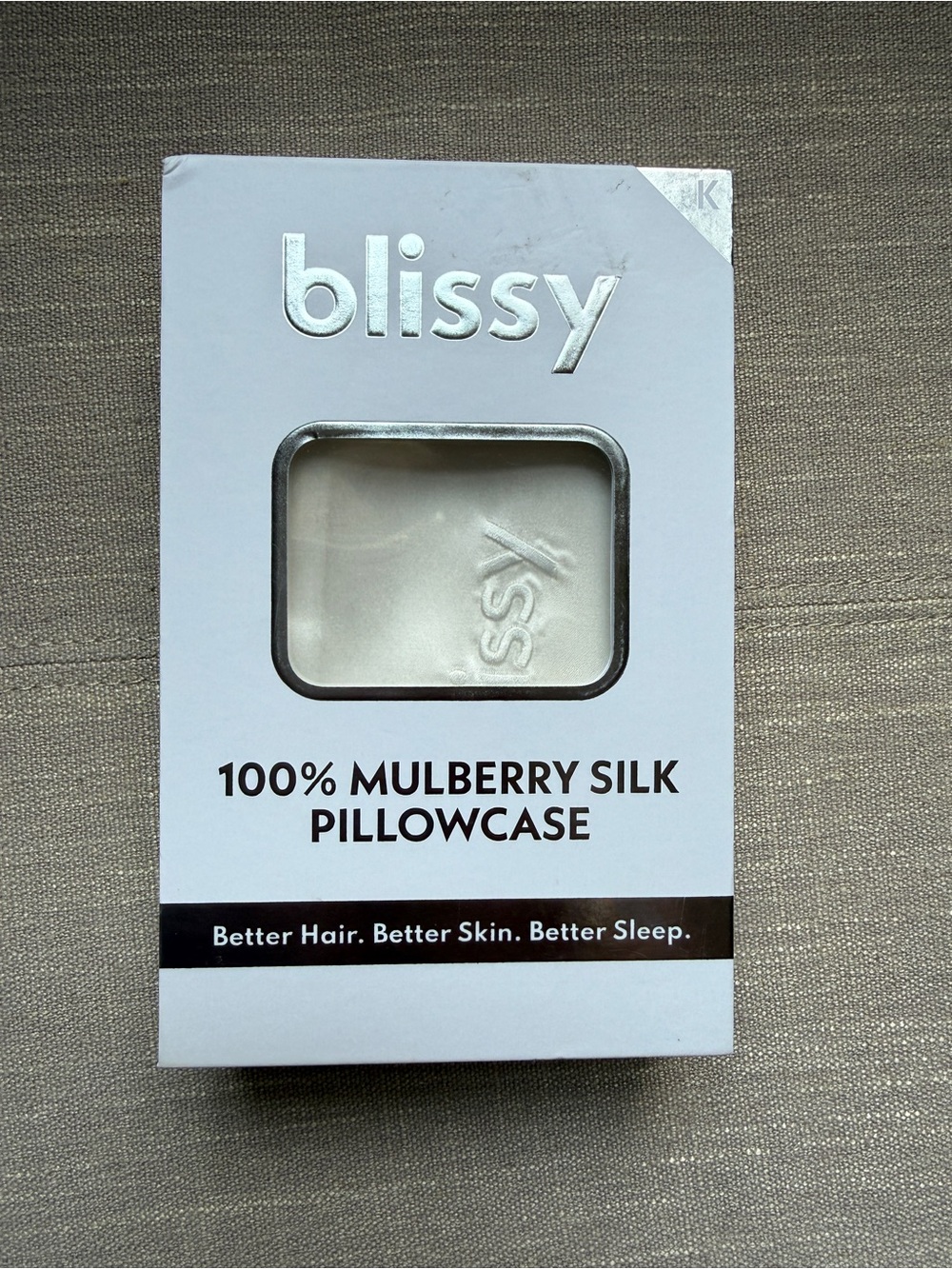 Bliss 100% Mulberry Silk Pillowcase - White